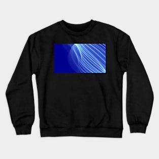 Abstract wave and curved lines illustration Blue Crewneck Sweatshirt